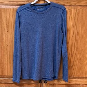 Under Armour Men's Heathered Blue Long Sleeve Tee, EUC, Size M